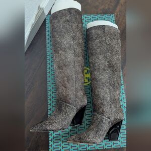 Tory Burch LILA Speckled Calf Hair Boots